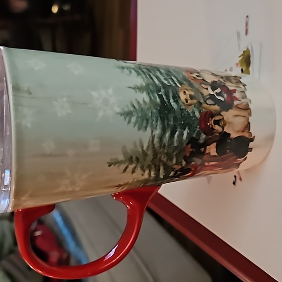 Cypress Home Ceramic Travel Mug Singing Dogs - Picture 2 of 5